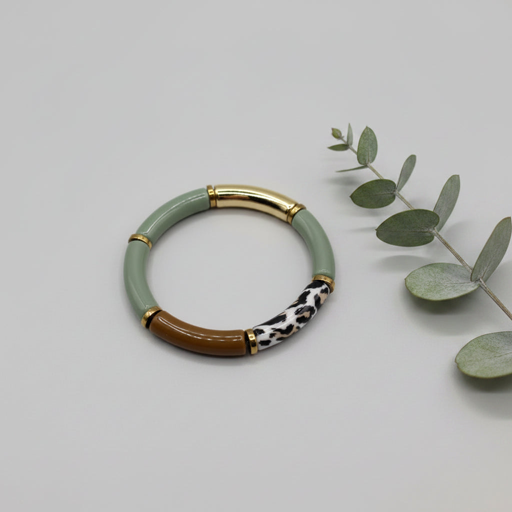 Bracelet tube - Les verts