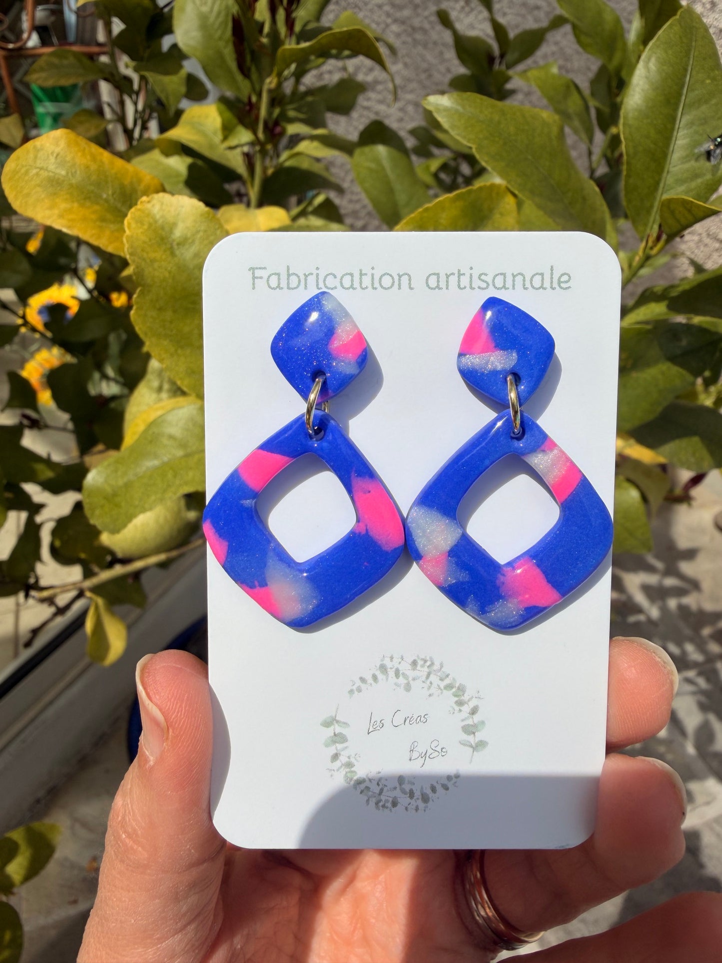 Boucles d’oreilles - Carré twist