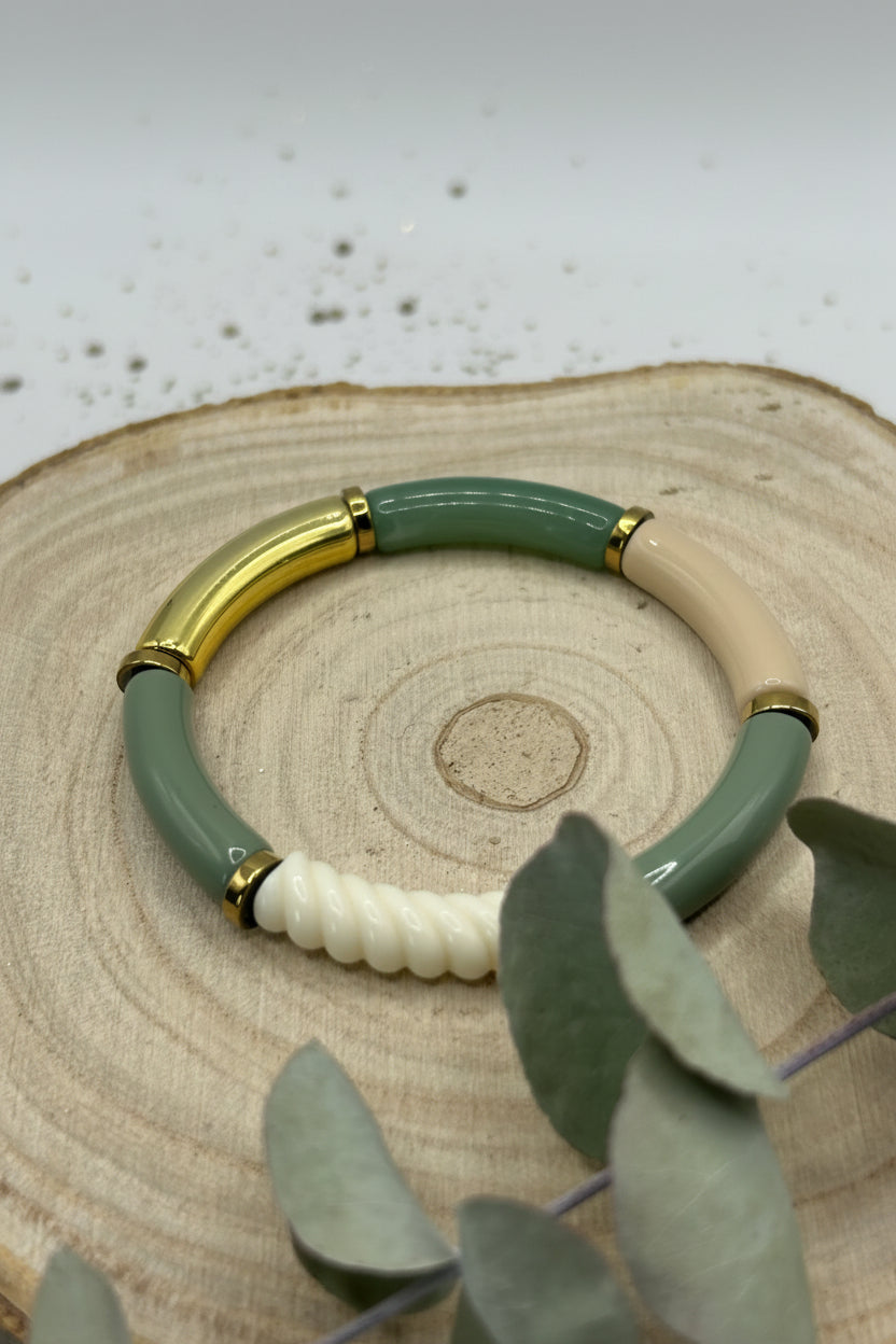 Bracelet tube - Les verts