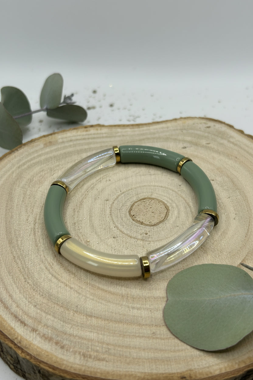 Bracelet tube - Les verts